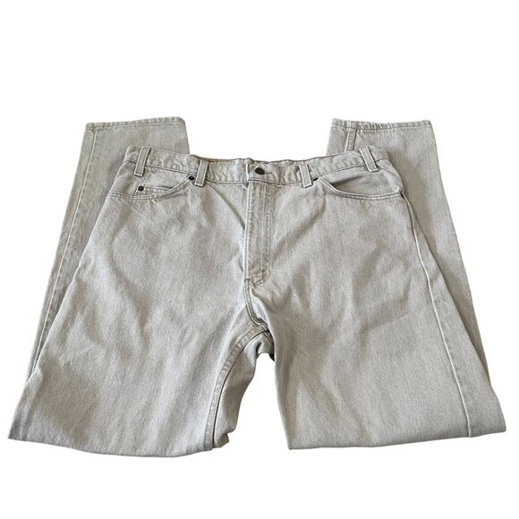 Vintage Levi's 550 Jeans Men's Size 36x32 Tan Denim Relaxed Tapered - Flawed - Picture 2 of 6